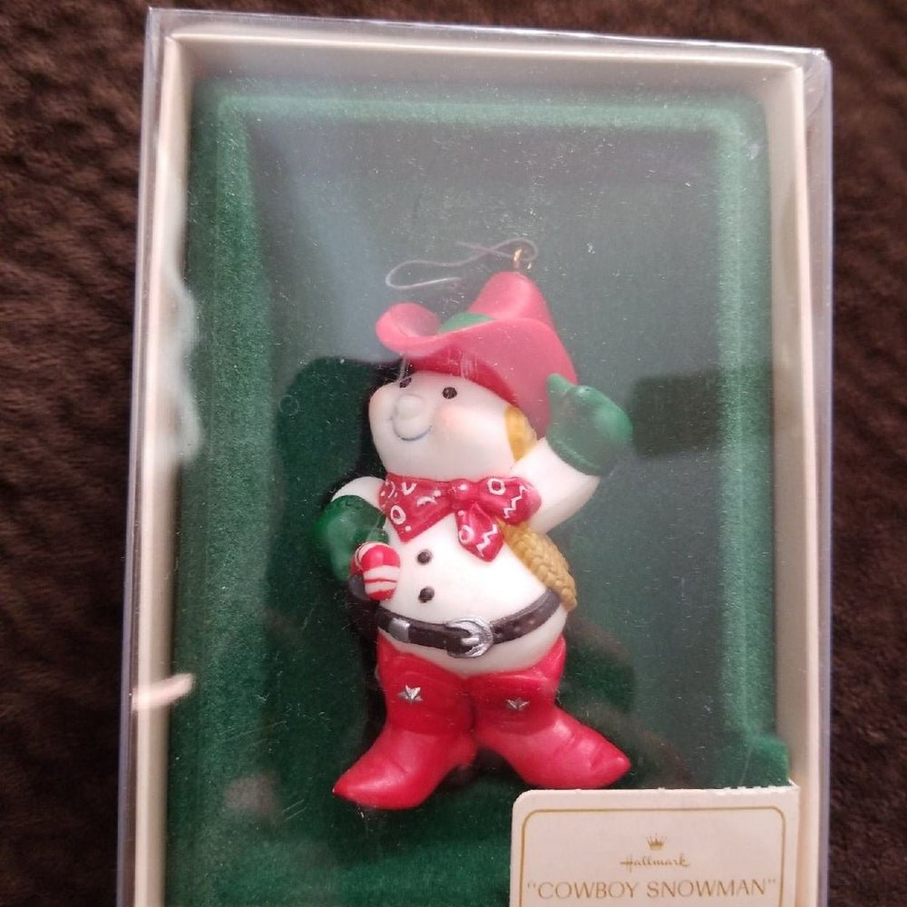 Cowboy Snowman Ornament, Hallmark